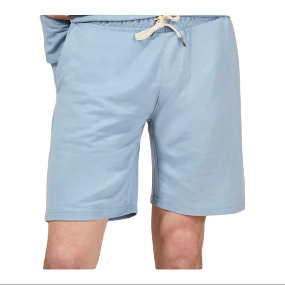 Onia Other - Onia French Terry Drawstring Shorts Sky Blue Premium Cotton Blend Sweat Shorts